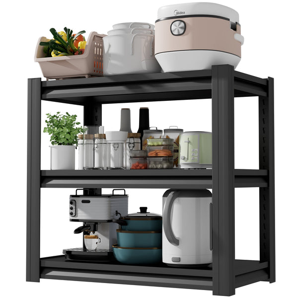 English Elm 20-30 Gallon Aquarium Stand Heavy Duty Steel Three Tier Rack for Home or Office Black W2735P457276