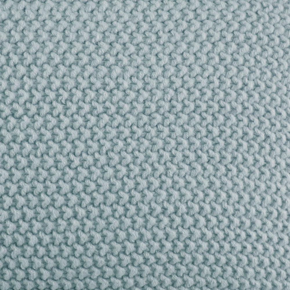 JLA Home INK+IVY - Euro Plush Knit Pillow Cover — Ultra-Soft Acrylic Euro Size with Hidden Zipper, Machine Washable Cozy Texture Light Blue II21-1305