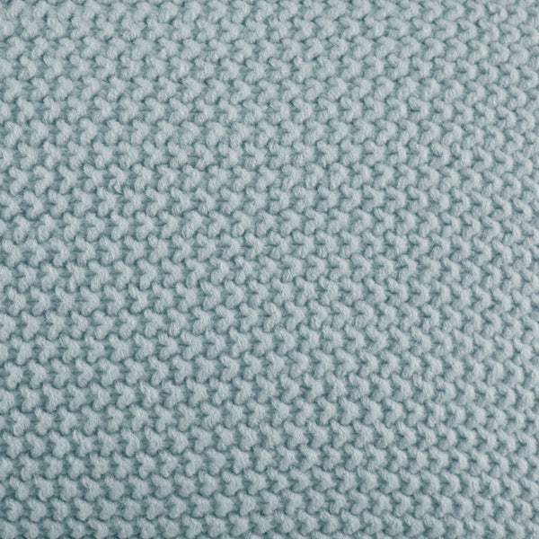 JLA Home INK+IVY - Euro Plush Knit Pillow Cover — Ultra-Soft Acrylic Euro Size with Hidden Zipper, Machine Washable Cozy Texture Light Blue II21-1305