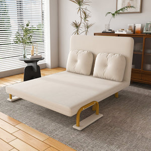 English Elm 46" Wide Corduroy Sleeper Sofa Bed Convertible Folding Chair for Two with Adjustable Backrest W2700P431033