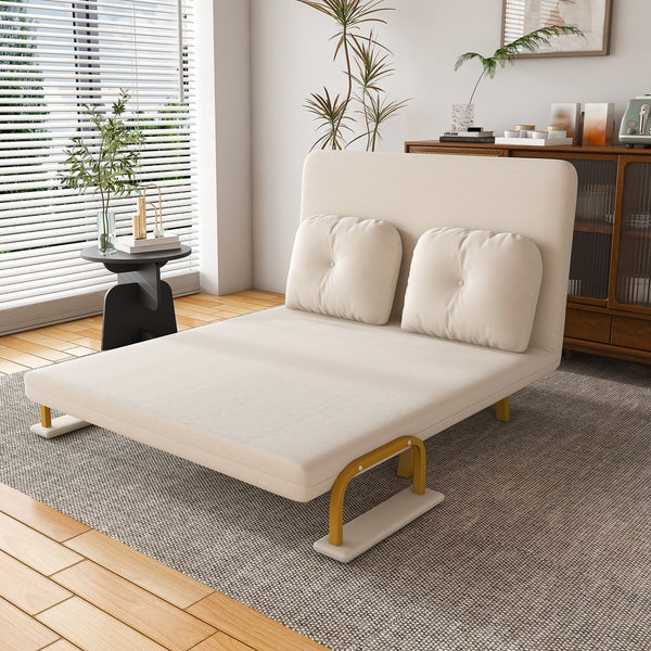 English Elm 46" Wide Corduroy Sleeper Sofa Bed Convertible Folding Chair for Two with Adjustable Backrest W2700P431033