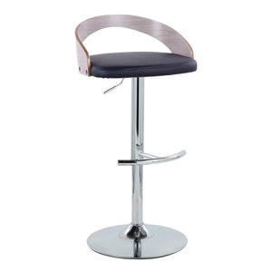 English Elm Adjustable Swivel Barstools Set of 3 Faux Leather Chrome Contemporary Kitchen Seating B202S02029