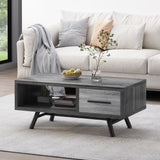 Christopher Knight Home® - Noble House - Burgoyne Mid-Century Modern Coffee Table with Storage