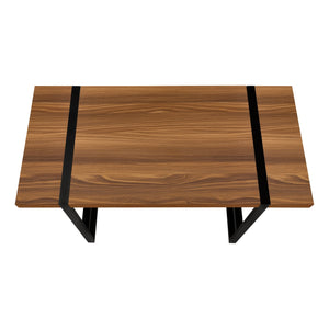 English Elm Computer Desk With Walnut Laminate Top & Black Metal Legs – Modern, Compact Workstation For Home Office B2710P219877