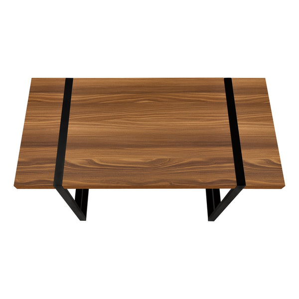English Elm Computer Desk With Walnut Laminate Top & Black Metal Legs – Modern, Compact Workstation For Home Office B2710P219877