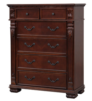 English Elm Lyndon 9-Drawer Dresser with Felt-Lined Top Drawers, Smooth Ball-Bearing Slides, Durable Wood Finish Cherry 46 L x 22 W x 54 H B078P301019