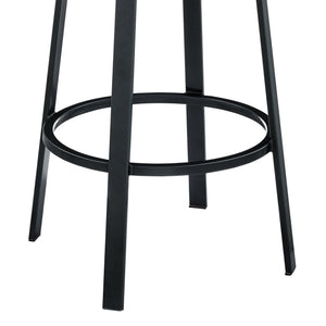 English Elm Adrix Cloud Finish Swivel Counter or Bar Stool with White Faux Leather, 360° Glide, 250lb Capacity B2736P354348