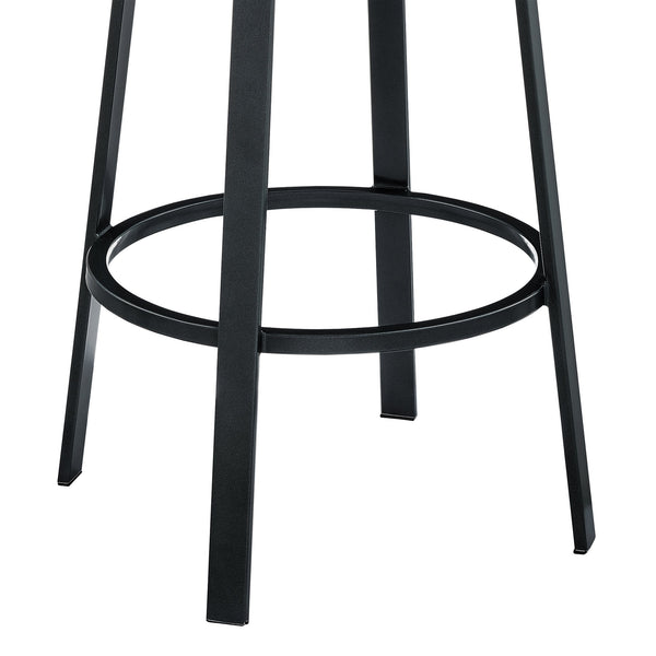 English Elm Adrix Cloud Finish Swivel Counter or Bar Stool with White Faux Leather, 360° Glide, 250lb Capacity B2736P354348