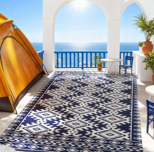 English Elm Portable Reversible Outdoor Rug Polypropylene Uv Resistant Patio Camping Mat T3971P421520