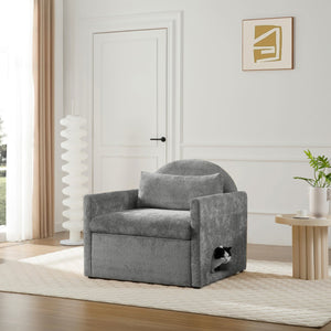 English Elm Modern Chenille Oversized Armchair With Pet-Friendly Nook | Perfect For Cozy Living Rooms & Bedrooms W2997P294104