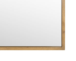 Sunpan Calabasas Wall Mirror - Sleek Minimalist Design with Unique Artisanal Craftsmanship for Modern Spaces Rustic Oak