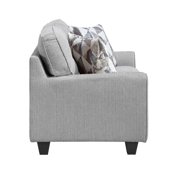 English Elm Durable Chenille Upholstered Loveseat with Pocket Coil Support and Contemporary Style Gray B011P474325