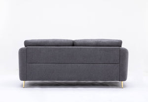 English Elm Yuina Elegant Gray Linen Sofa - Modern Minimalist Design With Durable Comfort For Chic Living Rooms B2726S00044-GIGA