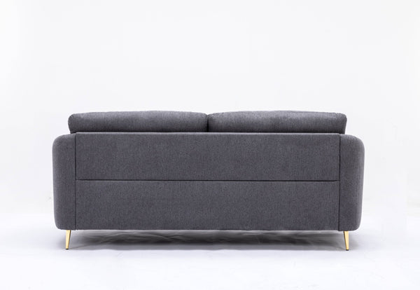 English Elm Yuina Elegant Gray Linen Sofa - Modern Minimalist Design With Durable Comfort For Chic Living Rooms B2726S00044-GIGA
