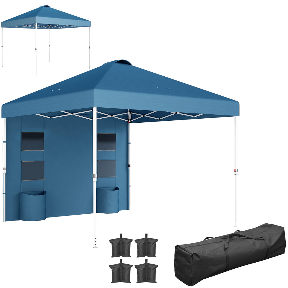 English Elm 10x 10 Ft Pop up Canopy Upf 50 Oxford Fabric Shelter with Sidewall Storage Pockets T3971P380426