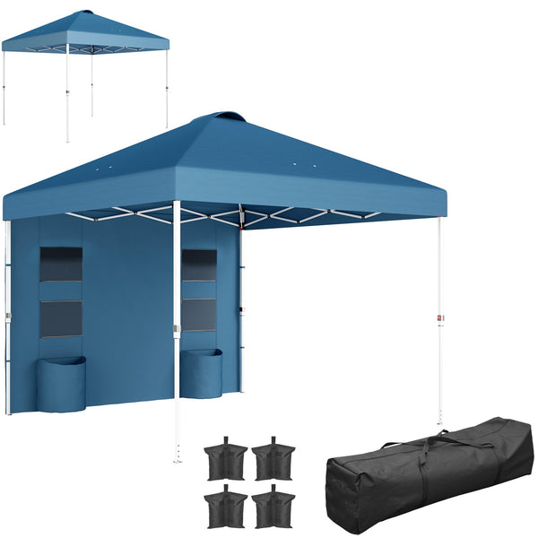 English Elm 10x 10 Ft Pop up Canopy Upf 50 Oxford Fabric Shelter with Sidewall Storage Pockets T3971P380426