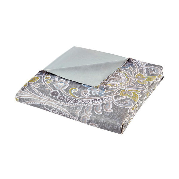 English Elm 5 Harbor House Hallie Cotton Duvet Cover Set King – Grey Damask Cotton Sateen, Embroidered Pillows, OEKO-TEX Certified B035129117