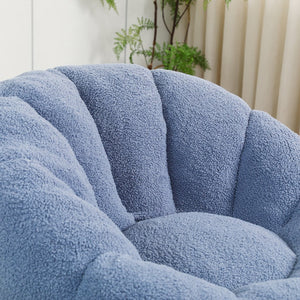 English Elm Bean Bag Lounge Chair Faux Fur Memory Foam Fill Ergonomic Armrests for Adults W2200P302149