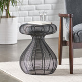 Christopher Knight Home® Artistic Iron Mushroom Side Table, Handcrafted Modern Design, 14