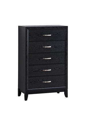 English Elm Glasgow Five-Drawer Chest with Dovetail Construction and Smooth Glides for Ample Organized Storage Black 49 L x 34 W x 19 H B078P349543