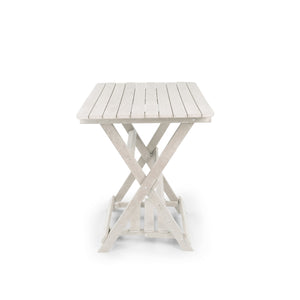English Elm Summit Ridge Recycled Hdpe Outdoor Folding Bar Table Weather Resistant Eco Patio Ivory B2745P409714