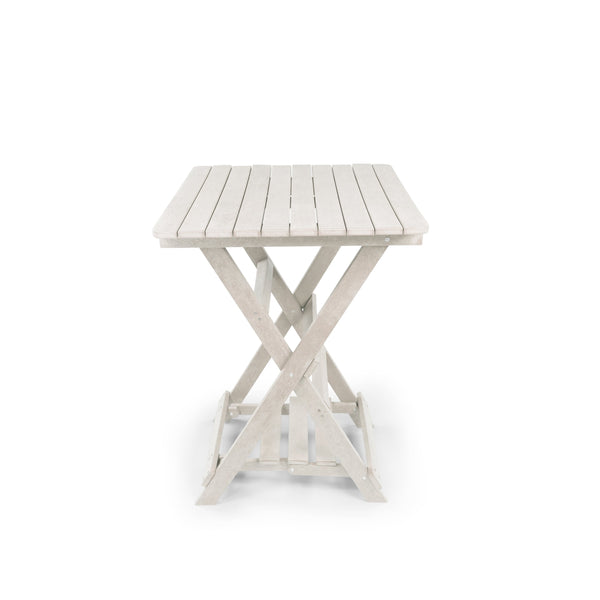 English Elm Summit Ridge Recycled Hdpe Outdoor Folding Bar Table Weather Resistant Eco Patio Ivory B2745P409714