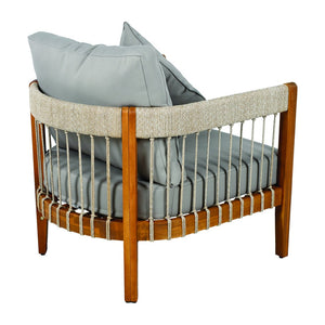 English Elm Christopher Knight Home® - [Set Of 2] Acacia Wood Boho Club Chairs With Handwoven Rope & Water-Resistant Cushions For Outdoors N767P265743G_2