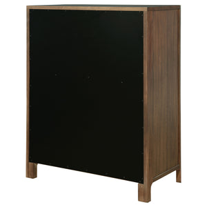 English Elm Verona Five Drawer Walnut Veneer Chest with Cedar Lined Storage for Modern Bedrooms B062P447805