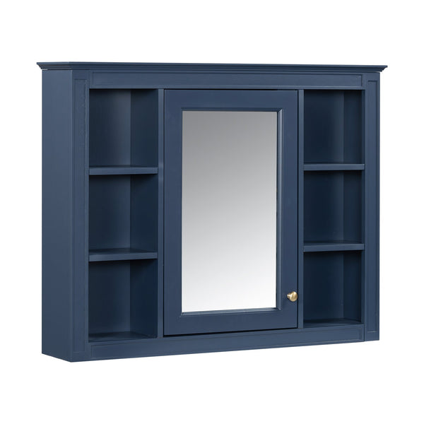 English Elm 36'' Modern Bathroom Vanity Set With Sink, Mirror & 6 Open Shelves - Stylish Storage Solution! N710S236006C