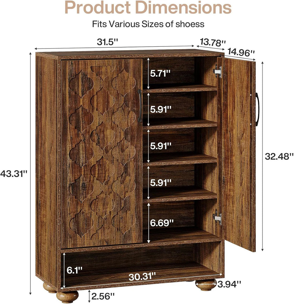 English Elm Home Farmhouse Barn Door Storage Cabinet Distressed White with Adjustable Shelf T3971P464195