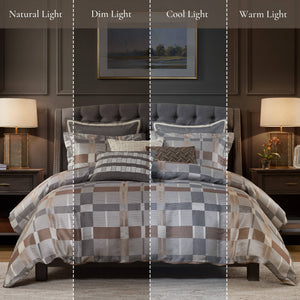 English Elm 9 King Jacquard Oversized Duvet Comforter Set with Shams & Decorative Pillows – Luxurious Bedding Ensemble Multicolor 22.83 L x 18.9 W x 16.54 H B035P319232