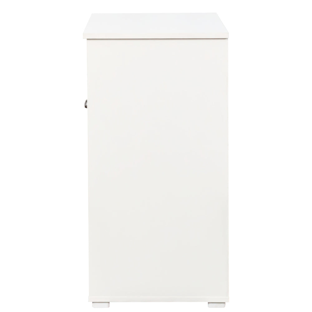 English Elm Laundry Cabinet with Removable Liner Bag, Slim Divided Storage for Dorms & Apartments, Open Shelf Organizer W331P365071
