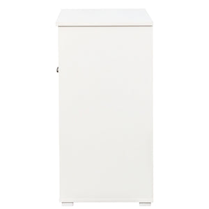 English Elm Laundry Cabinet with Removable Liner Bag, Slim Divided Storage for Dorms & Apartments, Open Shelf Organizer W331P365071