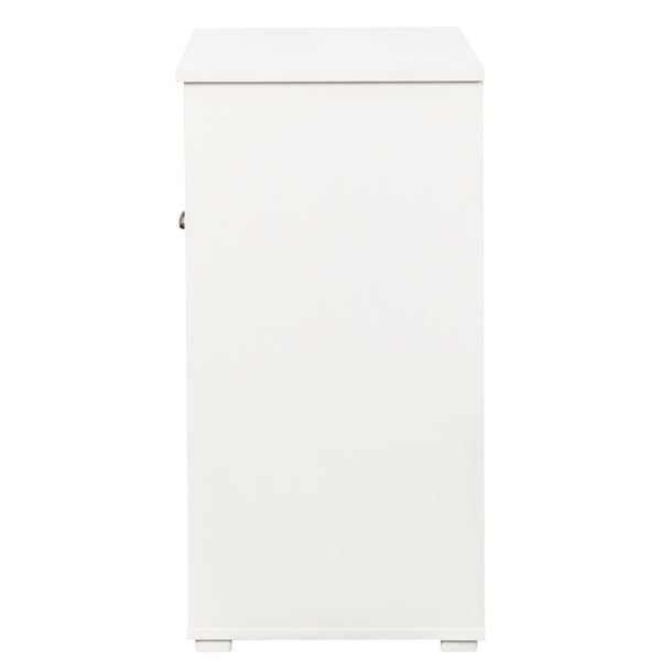 English Elm Laundry Cabinet with Removable Liner Bag, Slim Divided Storage for Dorms & Apartments, Open Shelf Organizer W331P365071