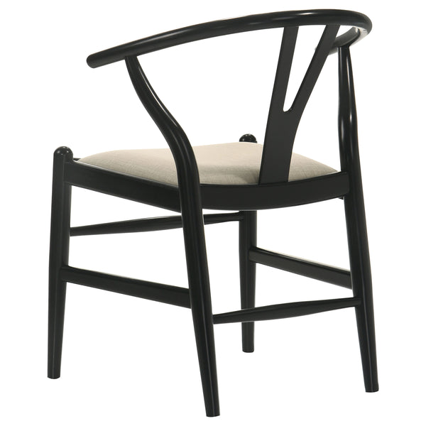 English Elm Spivey Mid-century Faux Marble Extendable Dining Set with Wishbone Chairs Seats Four B062S01471