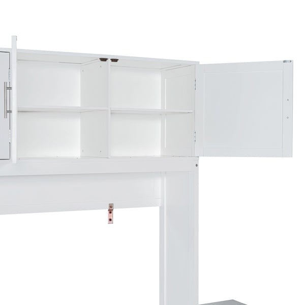 English Elm Queen Murphy Bed With Desk & Storage Shelves - Versatile, Space-Saving Solution For Modern Homes N820S10034K-GIGA