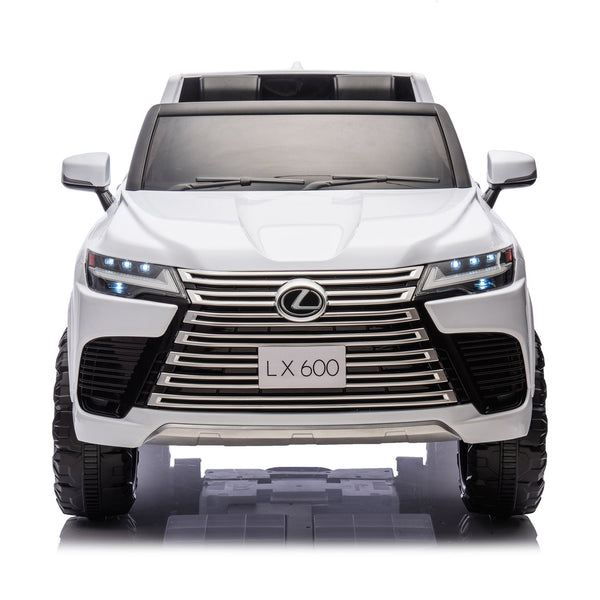 English Elm Licensed Lexus Lx600 24v Two Seater Kids Ride on Suv with Remote and Suspension White W1578P339060
