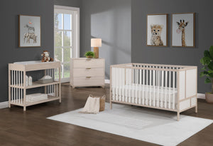 English Elm Pixie Mid-century 3 Drawer Compact Dresser with Brushed Gold Pulls for Bedroom Natural B022P204848