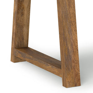 English Elm Whitley Solid Mango 72" Farmhouse Dining Table in Burnt Wax — Trestle Base, Durable Low‑VOC Finish B136P203496