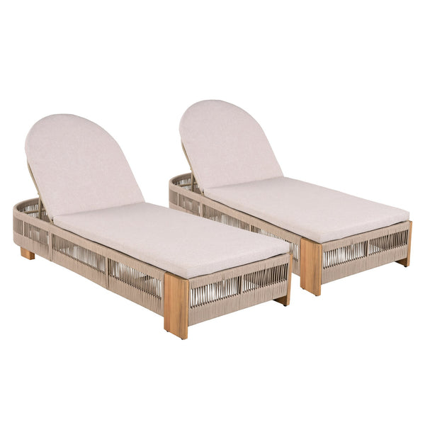 English Elm Christopher Knight Home® - Outdoor Acacia Wood Lounge Chair Set Of 2 - Adjustable, Stylish & Durable For Poolside Or Garden Use N770P298695B002