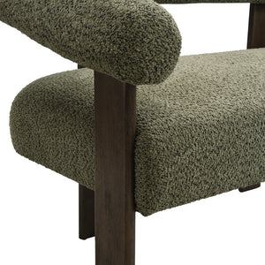 English Elm Christopher Knight Home® - Round boucle armrest loveseat with curved ergonomic design, compact cozy two-seater for small spaces and lofts Brown,Green N771P370615L