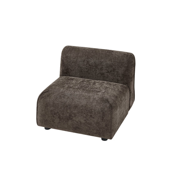 English Elm Modern Curved Accent Chair Plush Cloud Cushioning Sculptural Form for Any Room N767P399471R