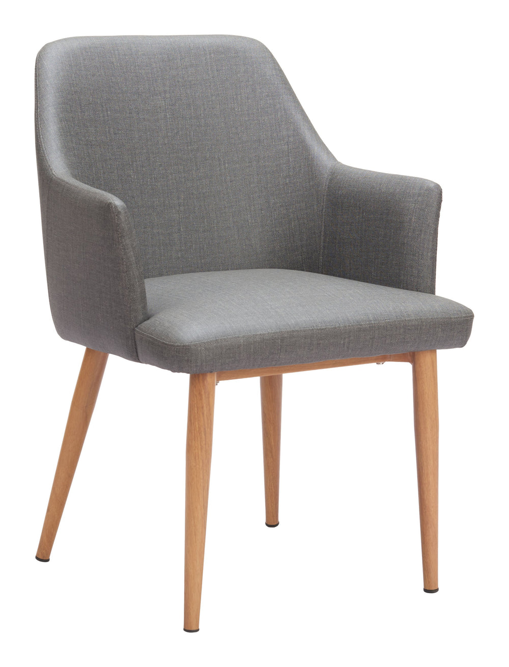 Zuo Modern Wisom Dining Chair Set Of 2 - Elegant Gray Upholstered Chairs For Modern Dining Spaces Gray 40% Polyethylene + 30% Polyurethane + 30% Polyester,Plywood,Ash Wood 110766-zuo-modern