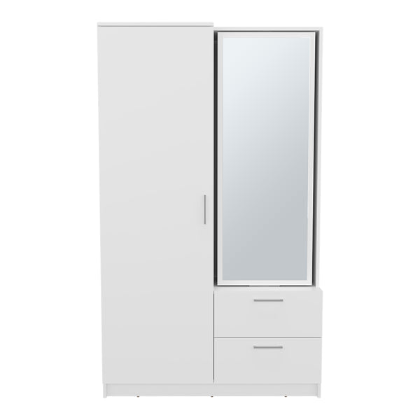 English Elm Seville 71" High Mirror Armoire with Rotating Full-Length Mirror, Drawers, Shelves & Shoe Rack B200S00435