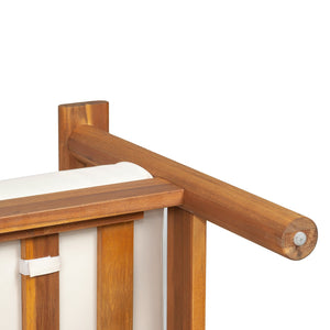 English Elm Patio Acacia Wood Club Chair with Textilene Back and Cushion for Outdoor Decks N776P369380W