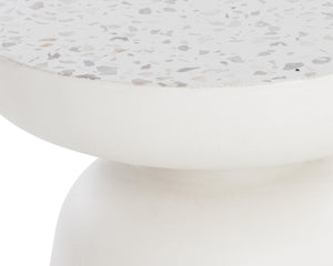 Sunpan LUCIDA Terrazzo End Table - Handcrafted Concrete with Unique Stone Chips for Modern Living Spaces 108991