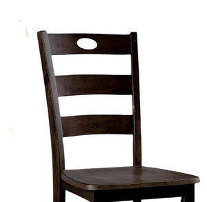 English Elm Transitional Counter Height 3pc Dining Set with USB Charging, Storage Shelves & Padded Seats Espresso 42 L x 41 W x 13 H B2741P381487