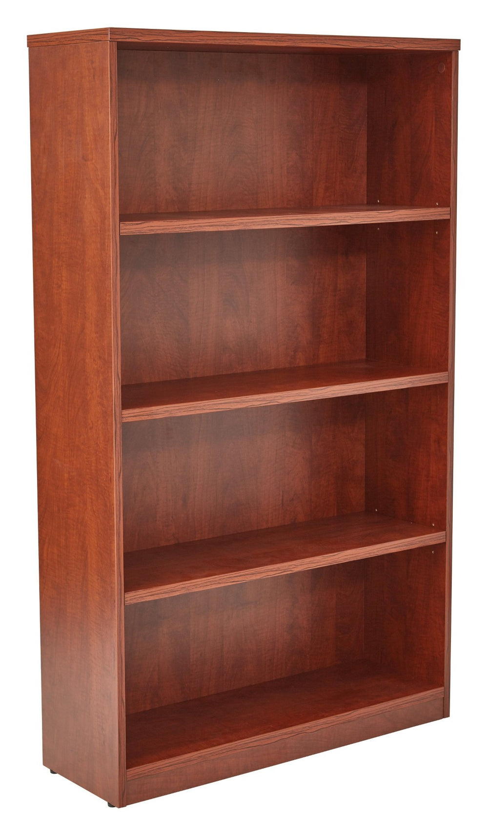 OSP Home Furnishings 36wx12dx60h 4-shelf Laminate Bookcase with Adjustable Shelves for Office or Home Library Cherry LBC361260-CHY