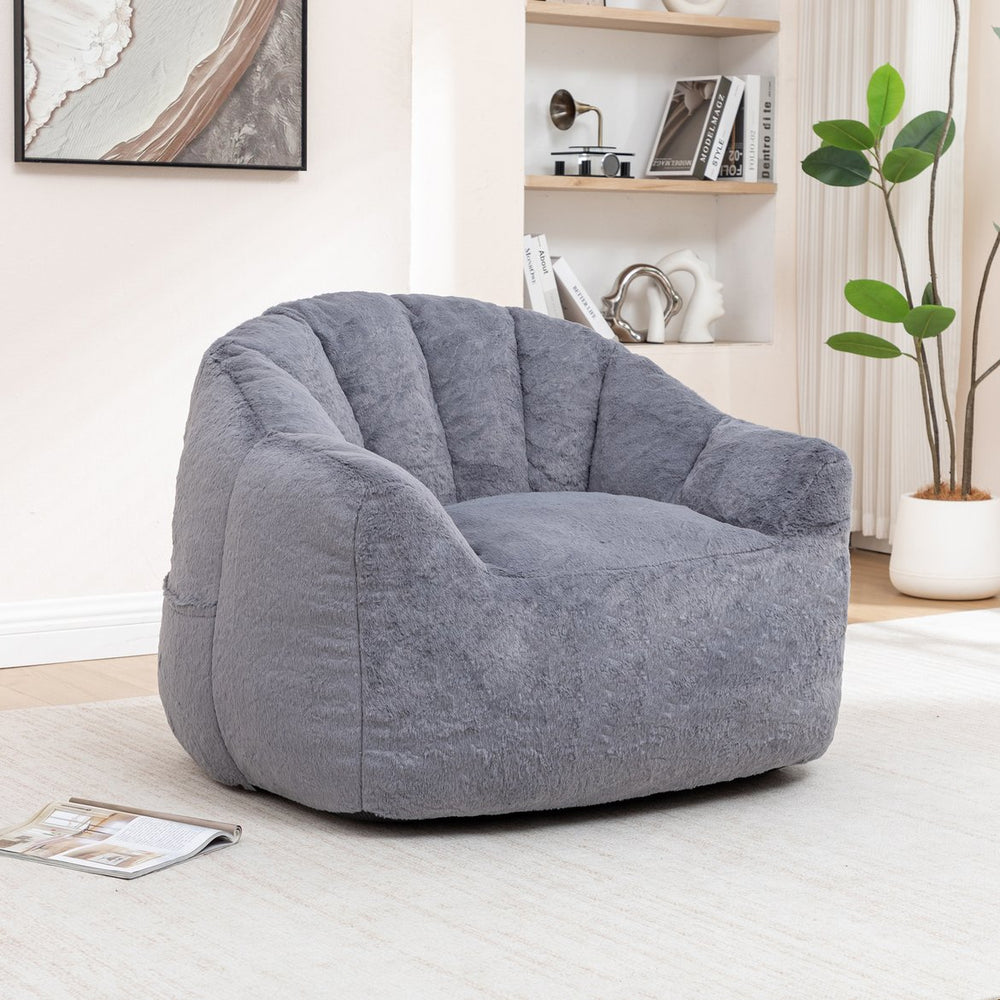 English Elm Bean Bag Sofa Chair with Armrests Memory Foam Filled Oversized Lounge Seat Adults W2200P390381