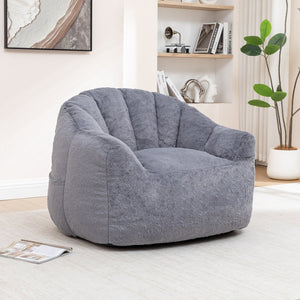 English Elm Bean Bag Sofa Chair with Armrests Memory Foam Filled Oversized Lounge Seat Adults W2200P390381